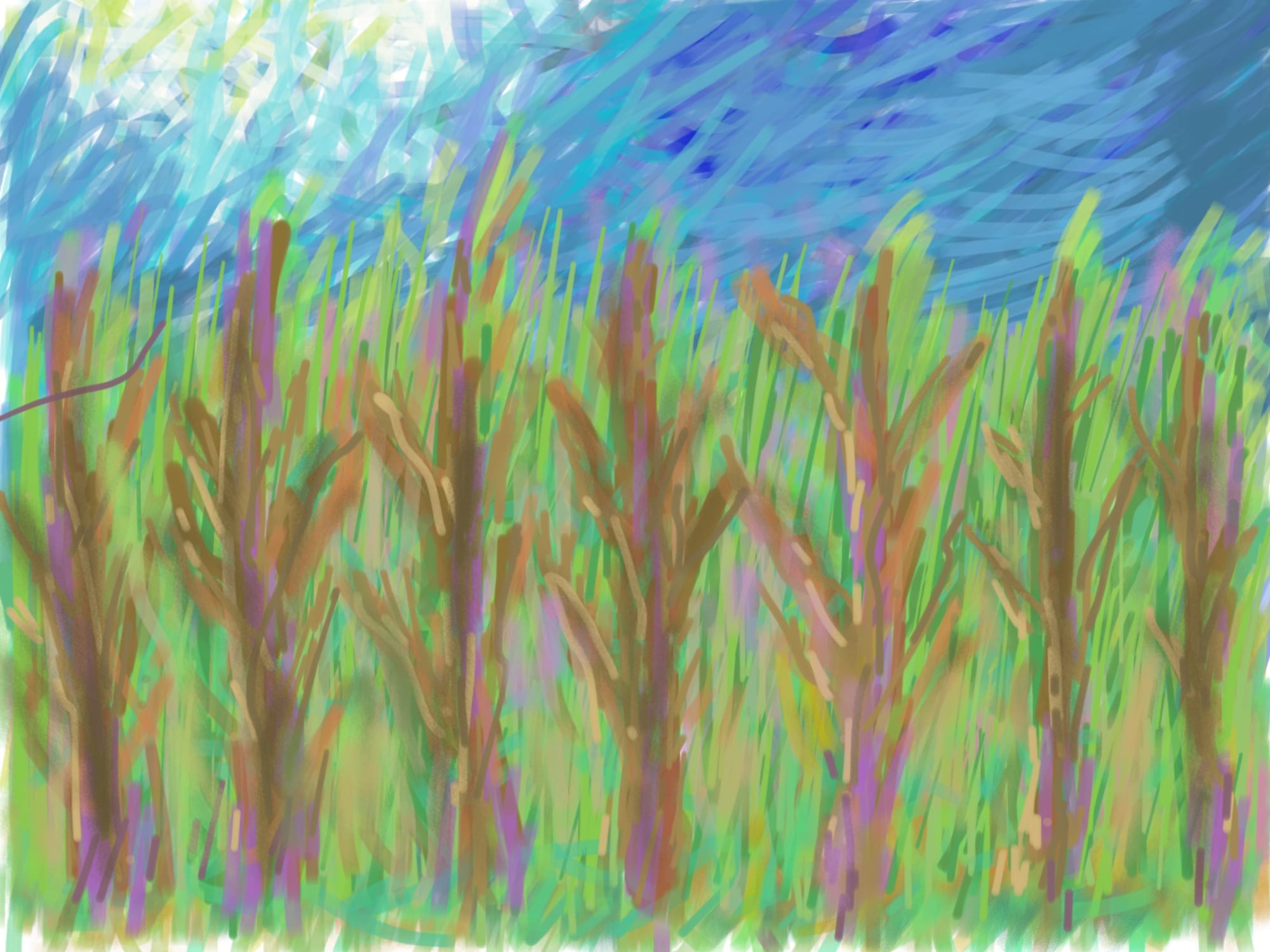 stalks against the sky?