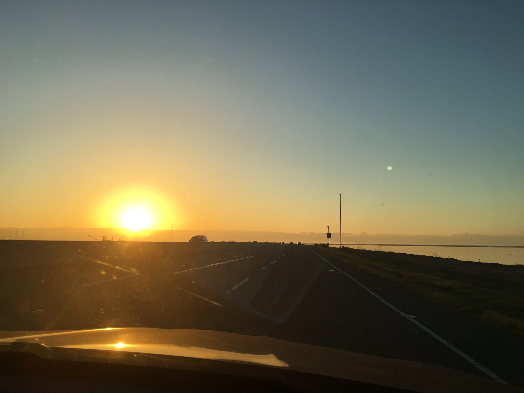 Sunset over Dumbarton bridge