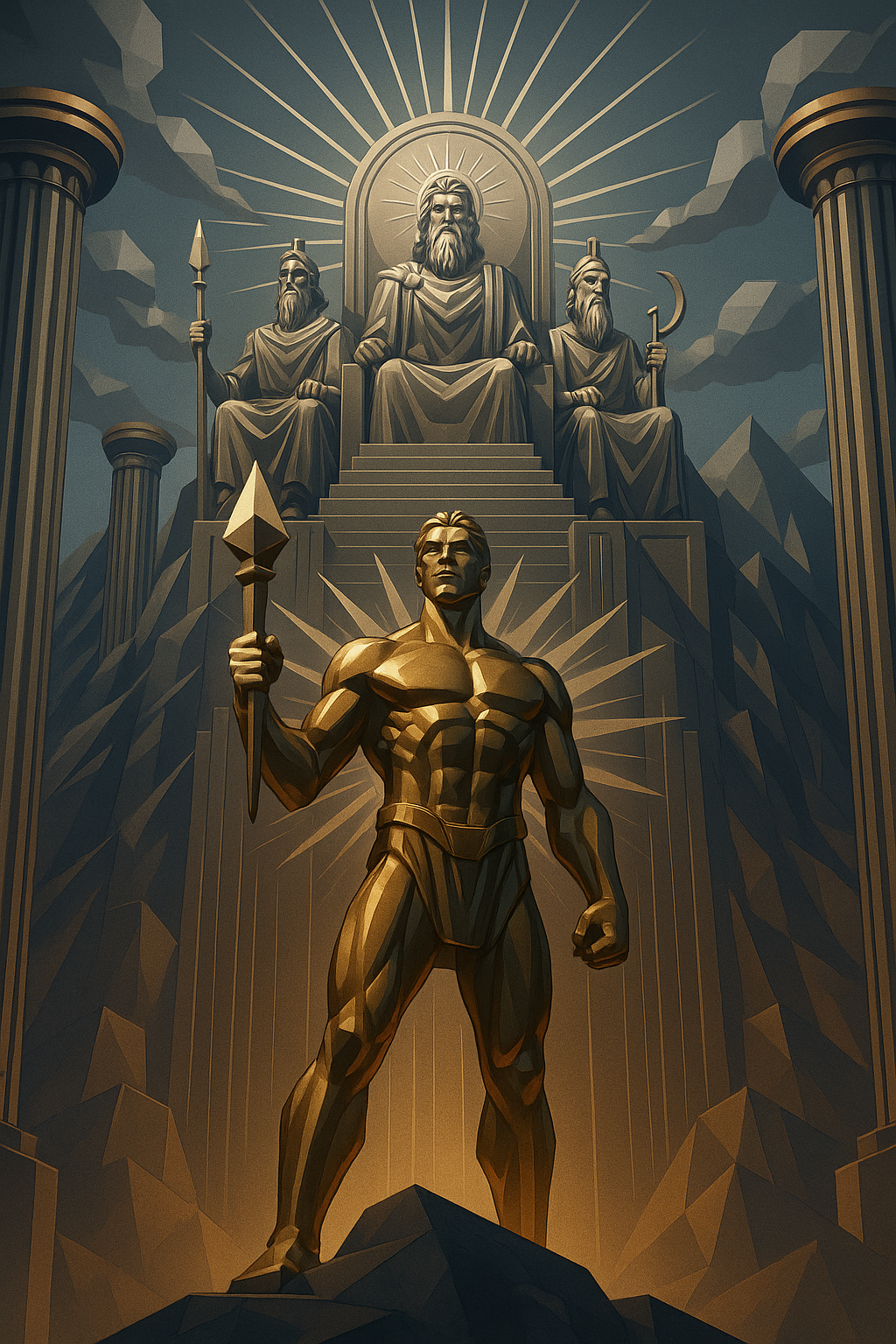 Prometheus Portrait Face Prometheus, generated: Take 1 – Abacus Noir